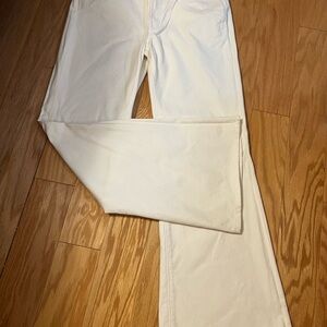 New Black Label Ralph Lauren High-Waisted Wide Leg/Flare Jeans - White 33